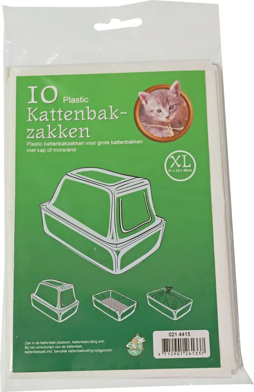 Kattenbakzakken XL 10 st wit Korting