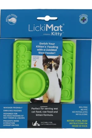 Lickimat Kitty Groen 10 cm Hoge Kwaliteit