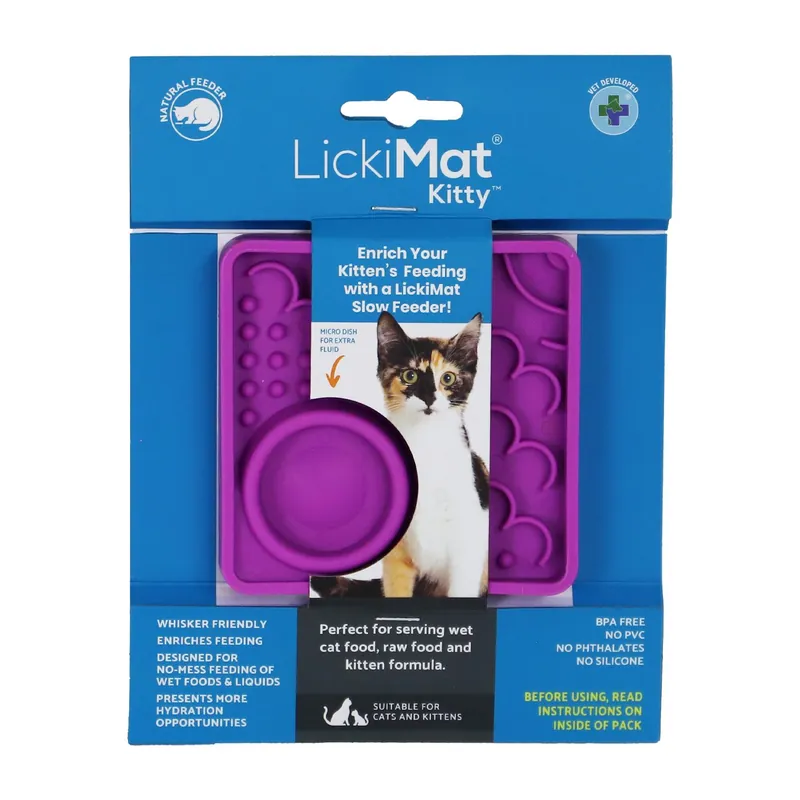 Merkproduct Lickimat Kitty Paars 10 cm