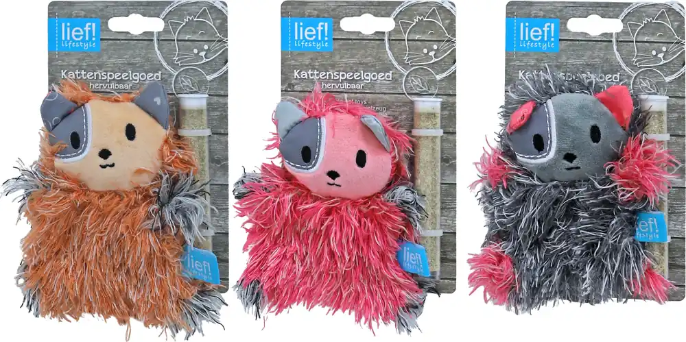 lief! lifestyle Girls Kat met Tube Catnip Assorti 12 cm Meest Verkocht
