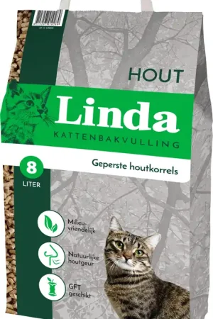 Linda kattenbakvulling Hout 8 ltr Beperkte Voorraad