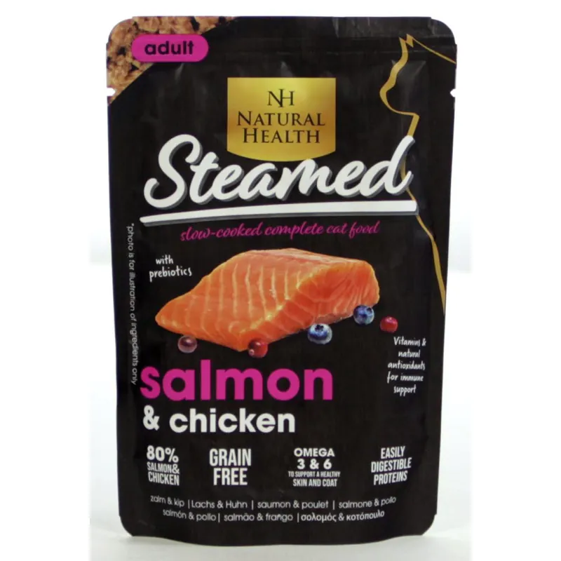 Natural Health Kattenvoer Steamed Salmon 85 gr Exclusieve Aanbieding