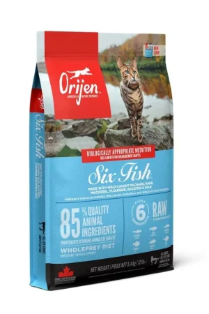 Orijen kattenvoer 6 Fish 5,4 kg Exclusieve Aanbieding