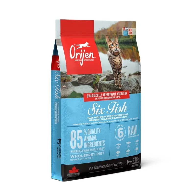 Orijen kattenvoer 6 Fish 5,4 kg Exclusieve Aanbieding