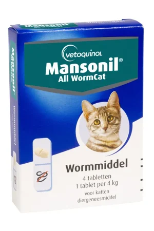 Mansonil All Worm tabletten kat 4 st Bestel Nu
