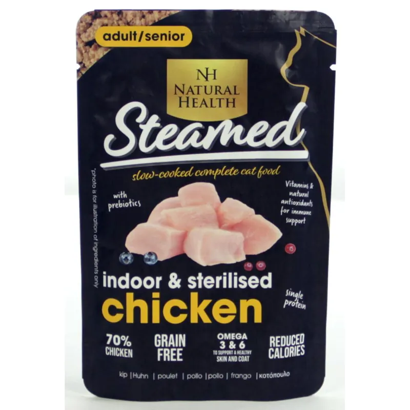 Natural Health Kattenvoer Steamed Indoor Sterilised 85 gr Flitsaanbieding