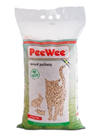 PeeWee kattenbakvulling Houtkorrels 9 kg Exclusieve Aanbieding