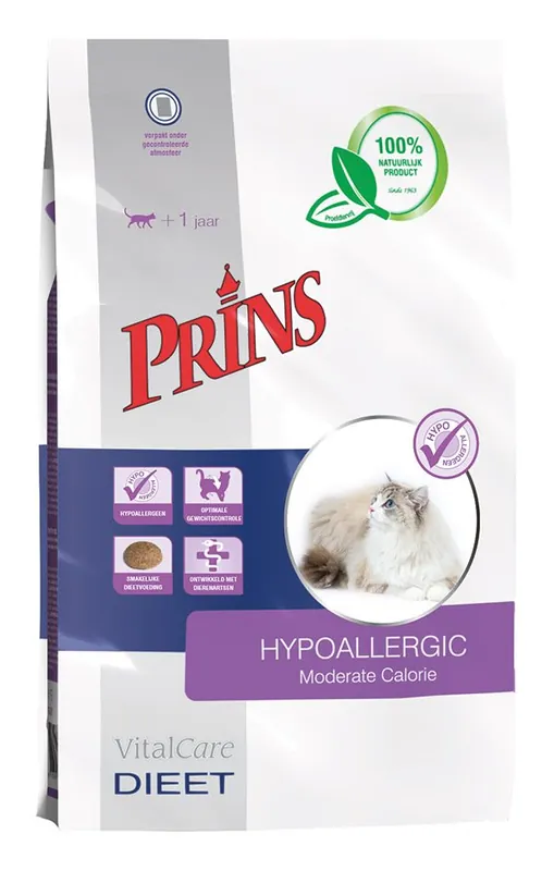 Direct Verzonden Prins VitalCare Dieet Hypoallergic Moderate Calorie 1,5 kg