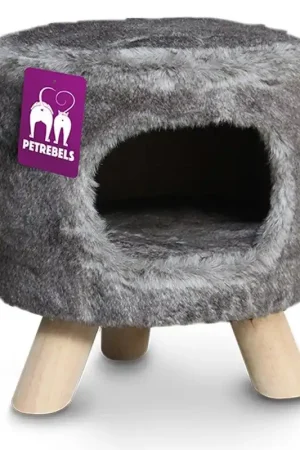 Petrebels poef Kings & Queens Victoria 45 royal grey Op = Op
