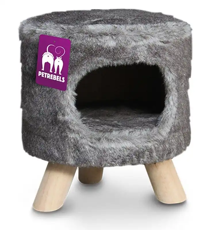 Petrebels poef Kings & Queens Victoria 45 royal grey Op = Op