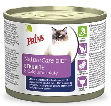 Finale Uitverkoop Prins Kattenvoer NatureCare Diet Struvite & Calciumoxalate 200 gr