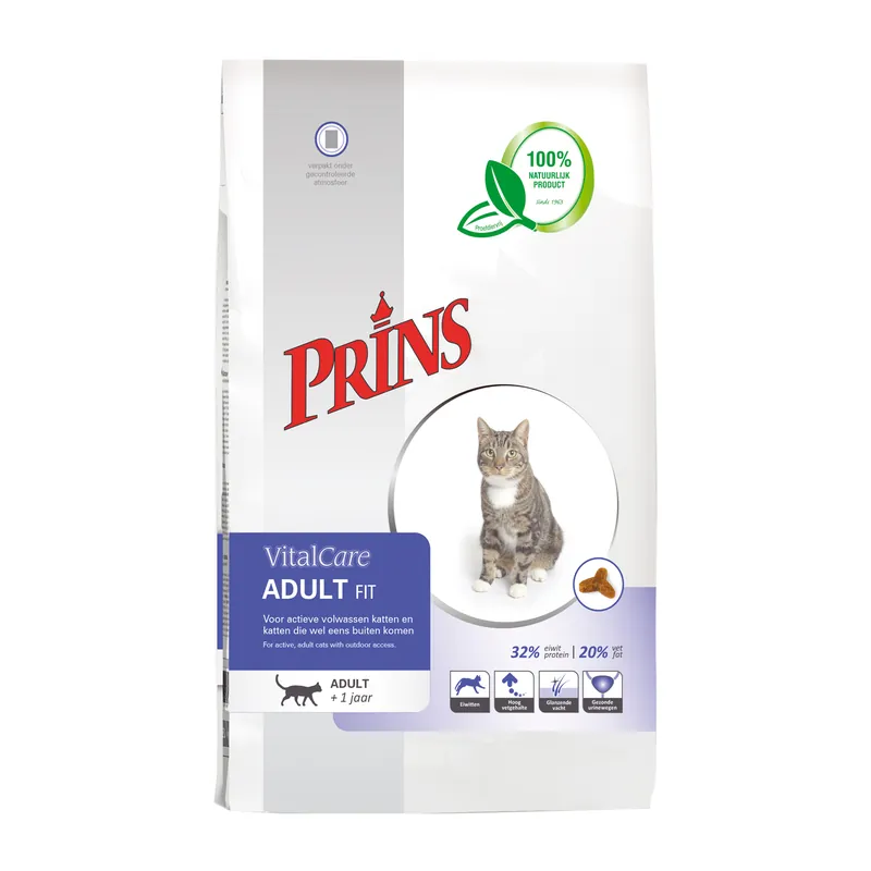 Prins kattenvoer VitalCare Adult Fit 10 kg Beperkt Aanbod