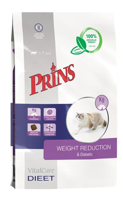 Prins Kattenvoer VitalCare Diet Weight Reduction & Diabetic 1,5 kg Snelle Levering