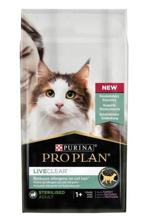 Pro Plan kattenvoer Liveclear sterilised Adult Kalkoen 1,4 kg Gereduceerde Prijs