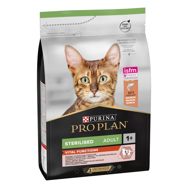 Snelle Levering Pro Plan kattenvoer Sterilised Adult 1+ Zalm 3 kg