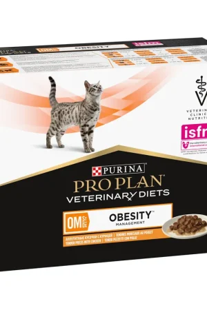Pro Plan Veterinary Diets Kattenvoer OM Chicken 10 x 85 gr Finale Uitverkoop