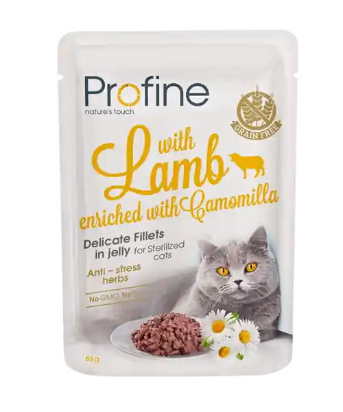 Flitsaanbieding Profine kattenvoer Fillets in Jelly Adult Sterilised Lamb 85 gr