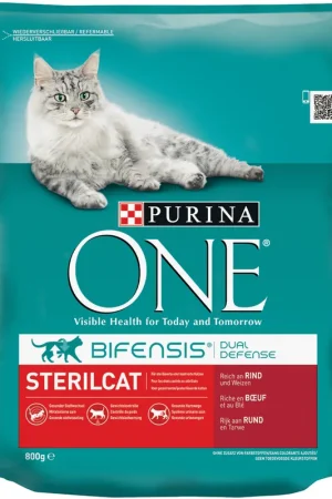 Betaalbaar Purina One Kattenvoer Sterilcat rund en tarwe 800 gr