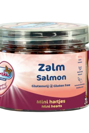 Snelle Levering Renske Gezonde Beloning Mini Hartjes Zalm 100 gr