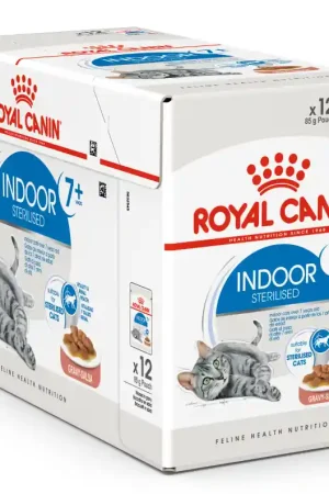 Royal Canin Kattenvoer Indoor 7+ in Gravy 12 x 85 gr Finale Uitverkoop