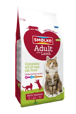 Hete Deal Smølke kattenvoer Adult Lamb 2 kg