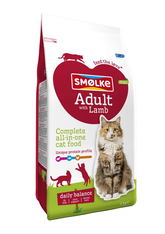 Hete Deal Smølke kattenvoer Adult Lamb 2 kg