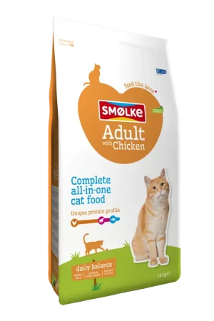 Smølke kattenvoer Adult with Chicken and Rice 10 kg Weekendaanbieding