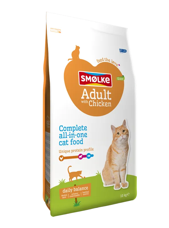 Smølke kattenvoer Adult with Chicken and Rice 10 kg Weekendaanbieding