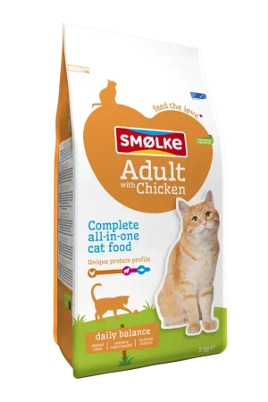Smølke kattenvoer Adult with Chicken and Rice 2 kg Laatste Versie