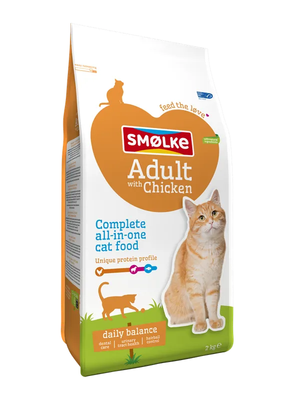 Smølke kattenvoer Adult with Chicken and Rice 2 kg Laatste Versie