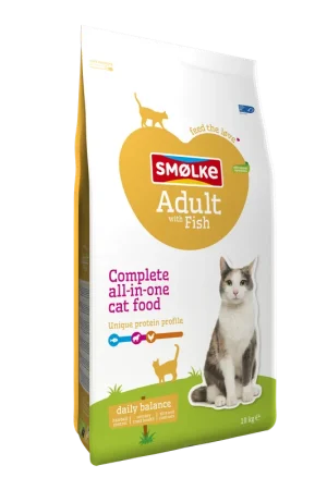Smølke kattenvoer Adult with Fish and Rice 10 kg Speciale Aanbieding