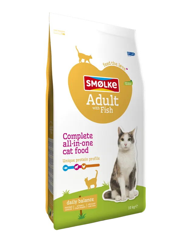 Smølke kattenvoer Adult with Fish and Rice 10 kg Speciale Aanbieding