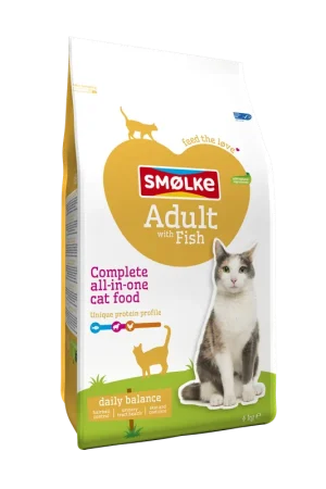 Gecertificeerd Smølke kattenvoer Adult with Fish and Rice 4 kg