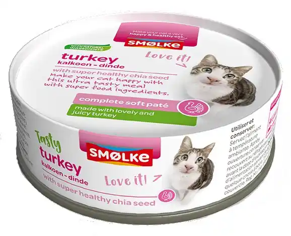 Smølke kattenvoer Soft Paté Turkey 80 gr Premium