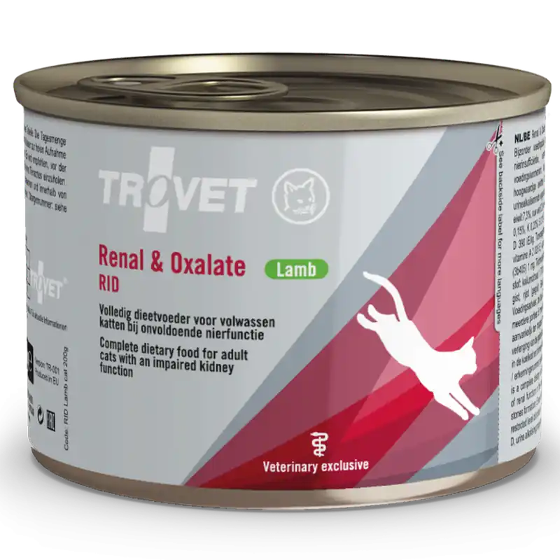 Express Levering Trovet Kattenvoer Renal & Oxalate Lamb RID 200 gr