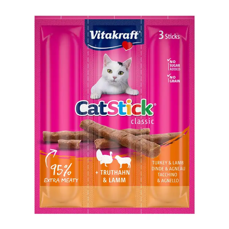 Koop Online Vitakraft Cat Stick mini kalkoen en lam 18 gr