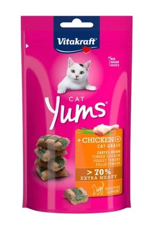 Koop Vandaag Vitakraft Cat Yums kip en kattengras 40 gr