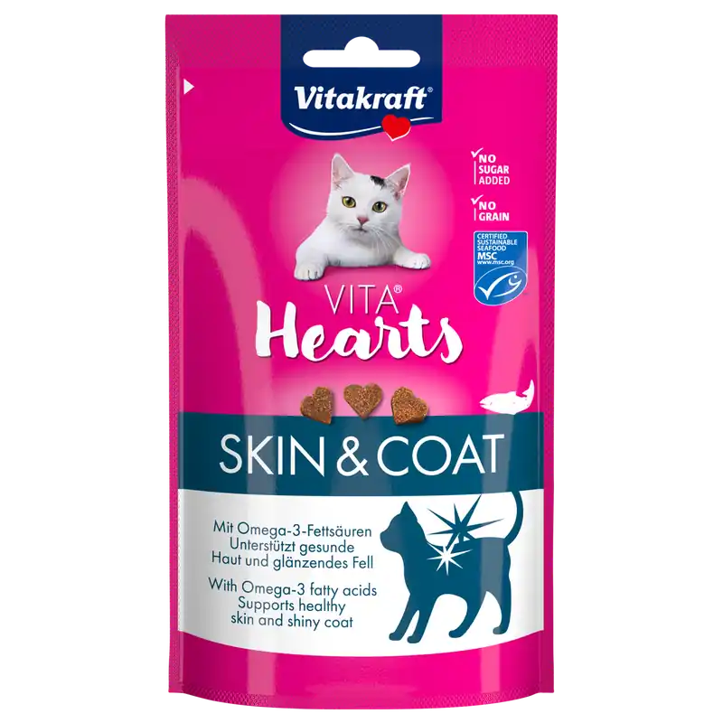 Betrouwbaar Vitakraft Hearts Skin & Coat 40 gr