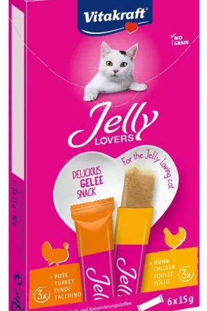 Actieprijs Vitakraft kattensnack Jelly Lovers Kip/Kalkoen 6 x 15 gr