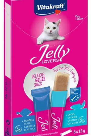 Vitakraft kattensnack Jelly Lovers Zalm/Schol MSC 6 x 15 gr Direct Beschikbaar
