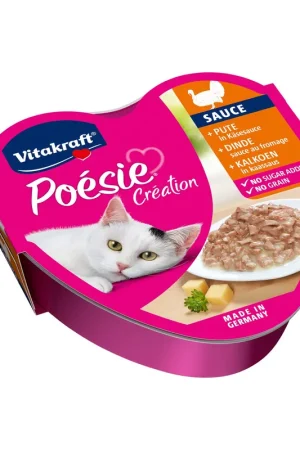 Vitakraft kattenvoer Poésie Création Kalkoen in Kaassaus 85 gr Voordeelprijs