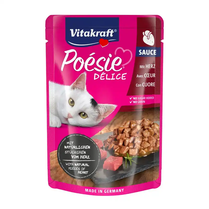 Vitakraft kattenvoer Poésie Déli Sauce hart 85 gr Finale Uitverkoop