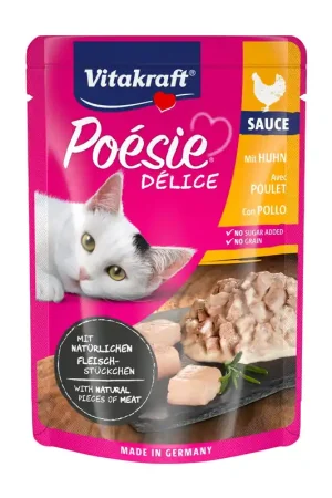 Vitakraft kattenvoer Poésie Déli Sauce kip 85 gr Voordeelprijs