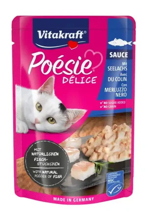 Merkproduct Vitakraft kattenvoer Poésie Déli Sauce koolvis 85 gr