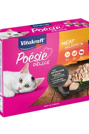 Vitakraft kattenvoer Poésie Déli Sauce Vlees multipack 6 x 85 gr Exclusieve Aanbieding