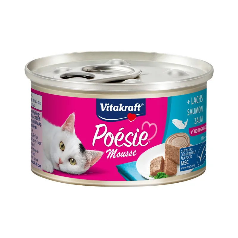 Gereduceerde Prijs Vitakraft kattenvoer Poésie Mousse zalm 85 gr