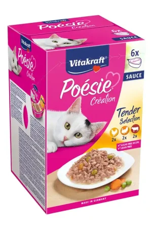 Vitakraft kattenvoer Poésie Sauce multipack 6 x 85 gr Populair