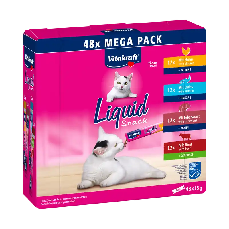 Vitakraft Liquid Snack 48 x 15 gr Beperkt Aanbod