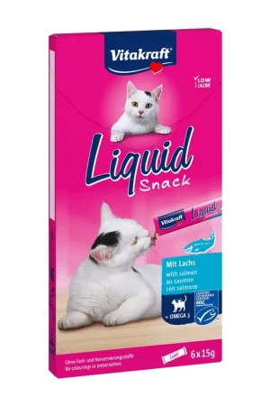 Beperkt Aanbod Vitakraft Liquid Snack zalm en omega 3 6 x 15 gr