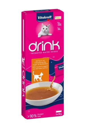Express Levering Vitakraft Vita Drink Kip met Taurine 5 x 30 gr